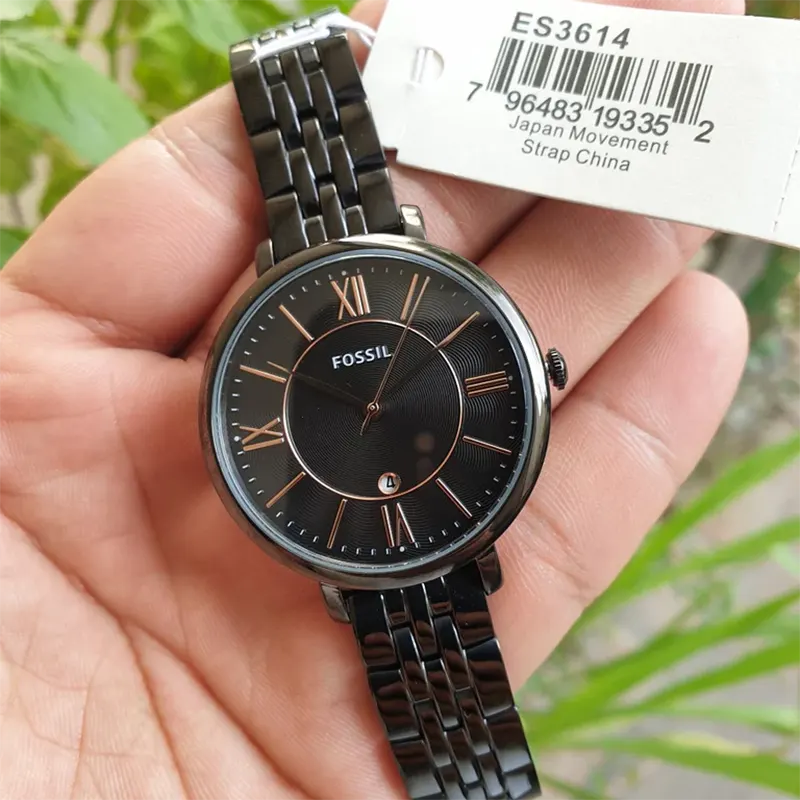 Fossil Jacqueline Full Black Casual Ladies Watch- ES3614